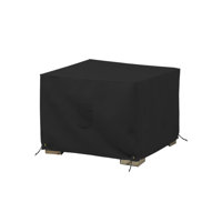 Heavy-Duty Waterproof Square Ottoman Deck Box Cover, Outdoor Square Storage Box Bench Cover by Arlmont & Co.