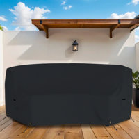 High Density Weatherproof Patio Sofa Cover, Curved Patio Sofa Cover, Cover for Curved Sofa by Arlmont & Co.