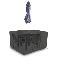High Density Multipurpose Waterproof Outdoor Square Dining Table &Chair Set Cover with Umbrella Hole by Arlmont & Co.