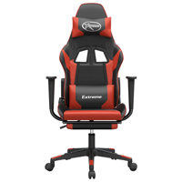 Gaming Chair with Footrest Faux Leather by Inbox Zero