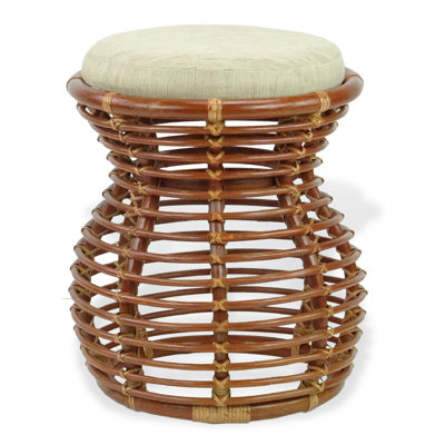 Adero Rattan Vanity Stool by Bayou Breeze