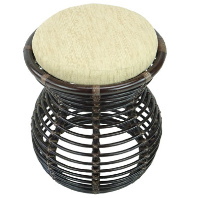 Adero Rattan Vanity Stool by Bayou Breeze
