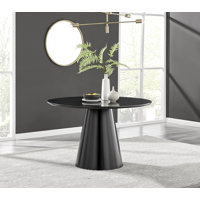 Tierra Statement Pedestal Round Dining Table - Luxury Modern Design by East Urban Home
