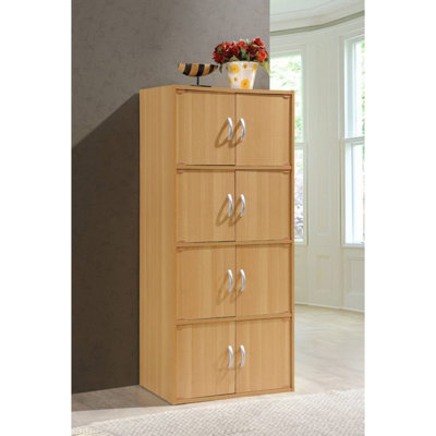 Hodedah 8 Door Enclosed Multipurpose Storage Cabinet for Home and Office by Hodedah Import