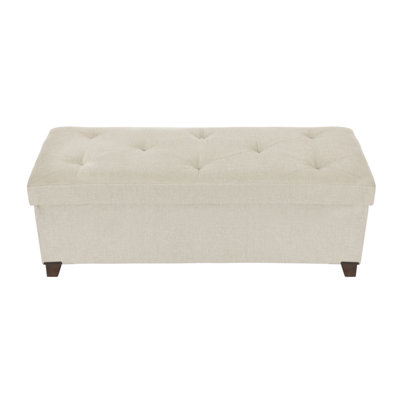 Jenaya Upholstered Storage Bench with Solid Wood Legs by Winston Porter