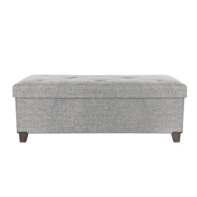 Jenaya Upholstered Storage Bench with Solid Wood Legs by Winston Porter