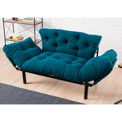 Caille 61" Wide Tufted Back Convertible Sofa by East Urban Home