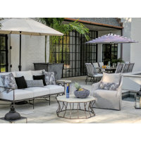Roma 77" Wide Outdoor Patio Sofa with Cushions by Summer Classics