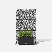 Screen Series Black Plastic Flowleaf Pattern Screen Set by Veradek