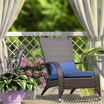 Jayleeana Wicker Adirondack Chair by Winston Porter