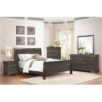 Arryanna Sleigh Bedroom Set King 3 Piece: Bed, Dresser, Mirror by Alcott Hill
