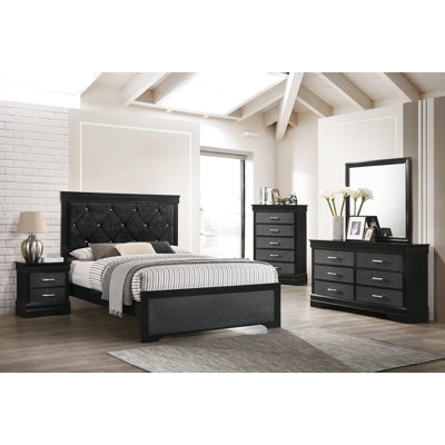 Chimdalu Panel Bedroom Set Special Full 3 Piece: Bed, 2 Nightstands by Charlton Home