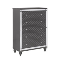 Ellada Gray LED Upholstered Panel Bedroom Set Special 3 Piece: Bed, 2 Nightstands by House of Hampton