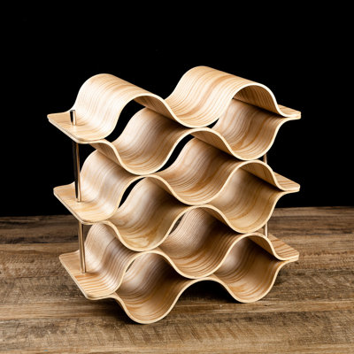Dareck 9 Bottle Tabletop Wine Bottle Rack in Natural by Wrought Studio