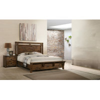 Ethian Brown Panel Bedroom Set Special 3 Piece: Bed, 2 Nightstands by Millwood Pines