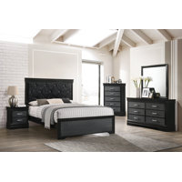 Erinne Panel Bedroom Set Special King 6 Piece: Bed, Dresser, Mirror, 2 Nightstands, Chest by House of Hampton