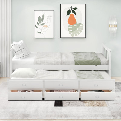 Jairo Twin Size Storage Daybed with Trundle, 3 Drawers by Wildon Home