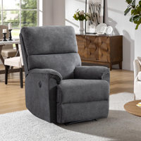 Bardia 33" Wide Minimalist Style Compact Breathable Fabric High-End Power Recliner Chair with USB