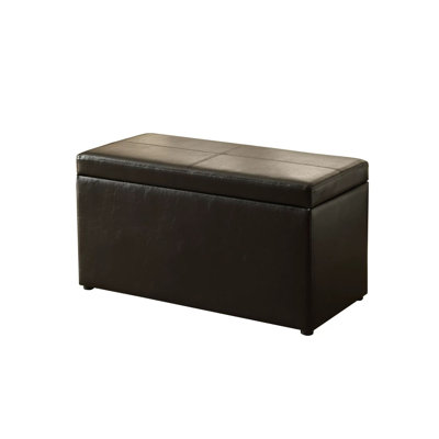 Varg 30" Wide Faux Leather Rectangle Storage Ottoman by Ebern Designs