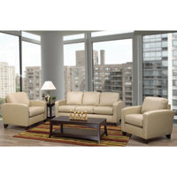 Wednesbury 3 Piece Leather Match Living Room Set by Wildon Home