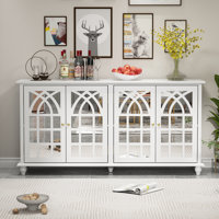 Alvapillai 63" Wide 4 Mirrored Doors Sideboard by Lark Manor
