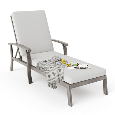 Marjolein 62.2" Long Reclining Single Chaise with Cushions by Red Barrel Studio