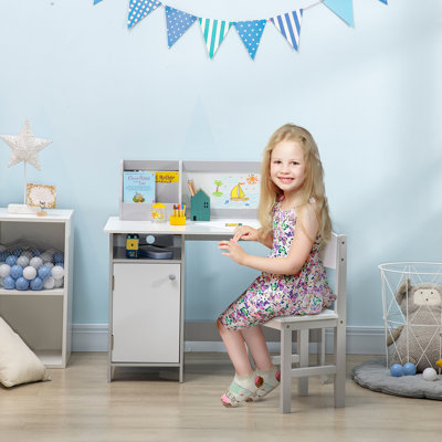 Abderrahman Kids Rectangular Arts And Crafts Table and Chair Set by Zoomie Kids