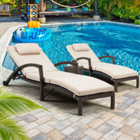 Miluse 72.8" Long Reclining Double Chaise with Cushions by Latitude Run