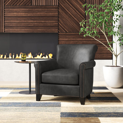 Rael 32.5" Wide Top Grain Leather Armchair