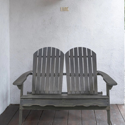 Chamberlan 50.75" Wide Outdoor Solid Wood Loveseat with Cushions by Millwood Pines