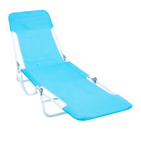 Naderge Portable Folding Weather-Resistant Beach Lounger Chair with Carrying Strap, Blue