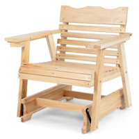 Alistar Outdoor Rocking Solid Wood Chair by Highland Dunes