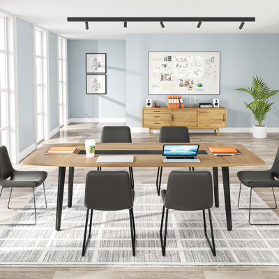 Ryebrooke Boat Shaped Conference Table by 17 Stories