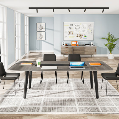Ryebrooke Boat Shaped Conference Table by 17 Stories
