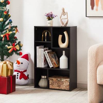 Lowene Cube Bookcase Vertical Horizontal Irregular Open Shelf Bookcase by Ebern Designs