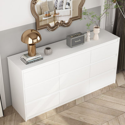 Casonya 9 Drawer 63" W Double Dresser by Wade Logan