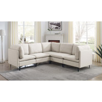 Aruna 93.5" Wide Symmetrical Modular Corner Sectional by Wade Logan