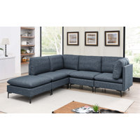 Armari 93.5" Wide Reversible Modular Sofa and Chaise with Ottoman by Wade Logan