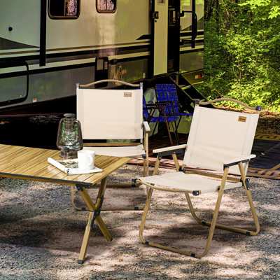 Set Of 2 Camping Chair, Lightweight Folding Chair, Portable Armchairs, Perfect For Festivals, Fishing, Beach And Hiking
