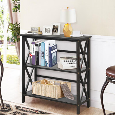 Tamica 34" H x 31" W Solid Wood Standard Bookcase