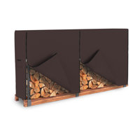 Arlmont & Co. Outdoor Firewood Log Rack Cover - 100% Waterproof Heavy Duty Patio Rack, Wood Holder Cover With Zipper Closure & Air Pockets by Arlmont & Co.