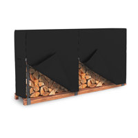 Arlmont & Co. Outdoor Firewood Log Rack Cover - 100% Waterproof Heavy Duty Patio Rack, Wood Holder Cover With Zipper Closure & Air Pockets by Arlmont & Co.
