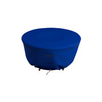Heavy-Duty Outdoor Round Fire Pit Cover, Patio Durable & UV Resistant Waterproof Fire Table Cover by Arlmont & Co.