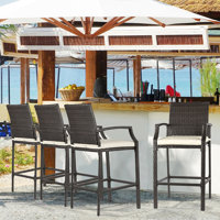 Charone 46" Patio Bar Stool with Cushion