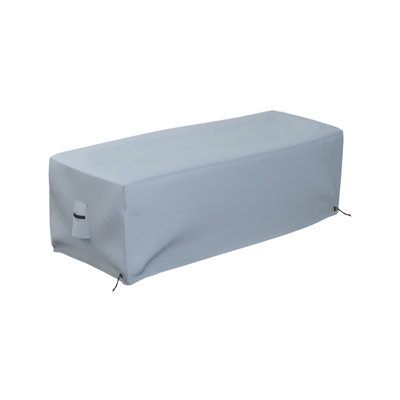 Rectangular Firepit Cover, Highly Durable 12 Oz, Waterproof & UV-Resistant With Airpockets & Drawstring (32" W X 22" D X 17" H, Beige) by Arlmont & Co.