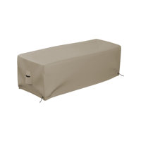 Heavy Duty Multipurpose Outdoor Rectangle FirePit Cover, Durable UV Resistant Patio Waterproof Cover by Arlmont & Co.