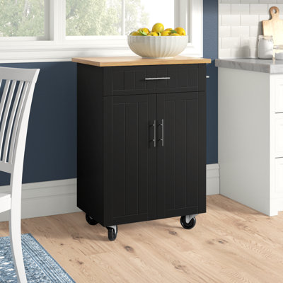 Alleah Kitchen Island Cart With Storage,Rolling Kitchen Island Side Table On Wheels With Large Worktop,Storage Cabinet,Towel Rack And Drawers For Kitc by Lark Manor