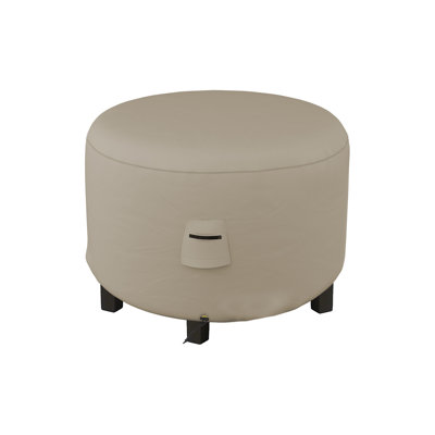 HeavyDuty Multipurpose Waterproof Round Ottoman Deck Box Cover,Outdoor Round Storage Box Bench Cover by Latitude Run
