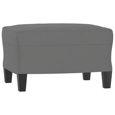 Ashoka Footstool Footrest Ottoman for Living Room Bedroom Microfiber Fabric