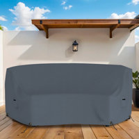 Weatherproof Patio Sofa Cover, Curved Patio Sofa Cover, Cover for Curved Sofa by Latitude Run